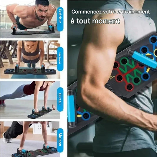 Planche de Pompes Multifonctions – Pectoraux, Épaules & Triceps