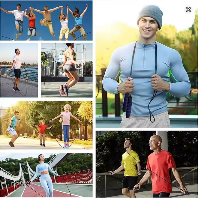 Corde à Sauter Fil d'Acier – Cardio & Crossfit Haute Performance