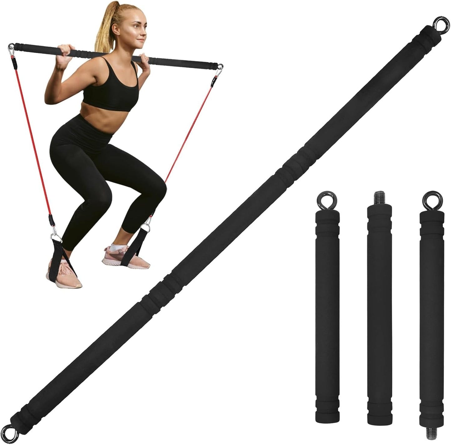 Barre de Pilates & Musculation Multi-fonctions – Yoga, Gainage & Stretching